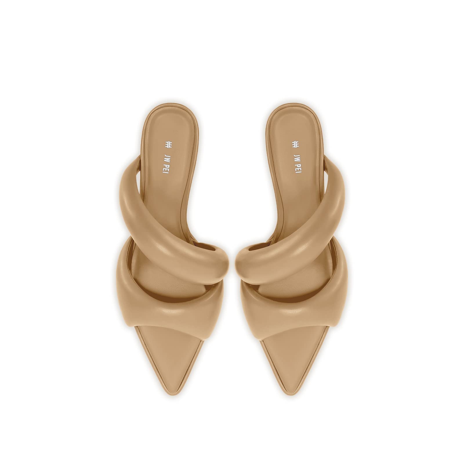 JW PEI Women's Sara Mule Heeled Sandals - Comfortable Block Heel Slides for Summer | Perfect for Beach, Vacation & Casual Outfits