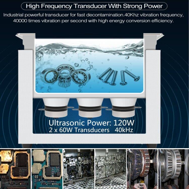Professional 3L Ultrasonic Cleaner with Digital Timer & Heater - Jewelry, Small Parts, Lab Equipment Cleaning | Perfect for Home, Dental Clinics & Electronics Repair Shops