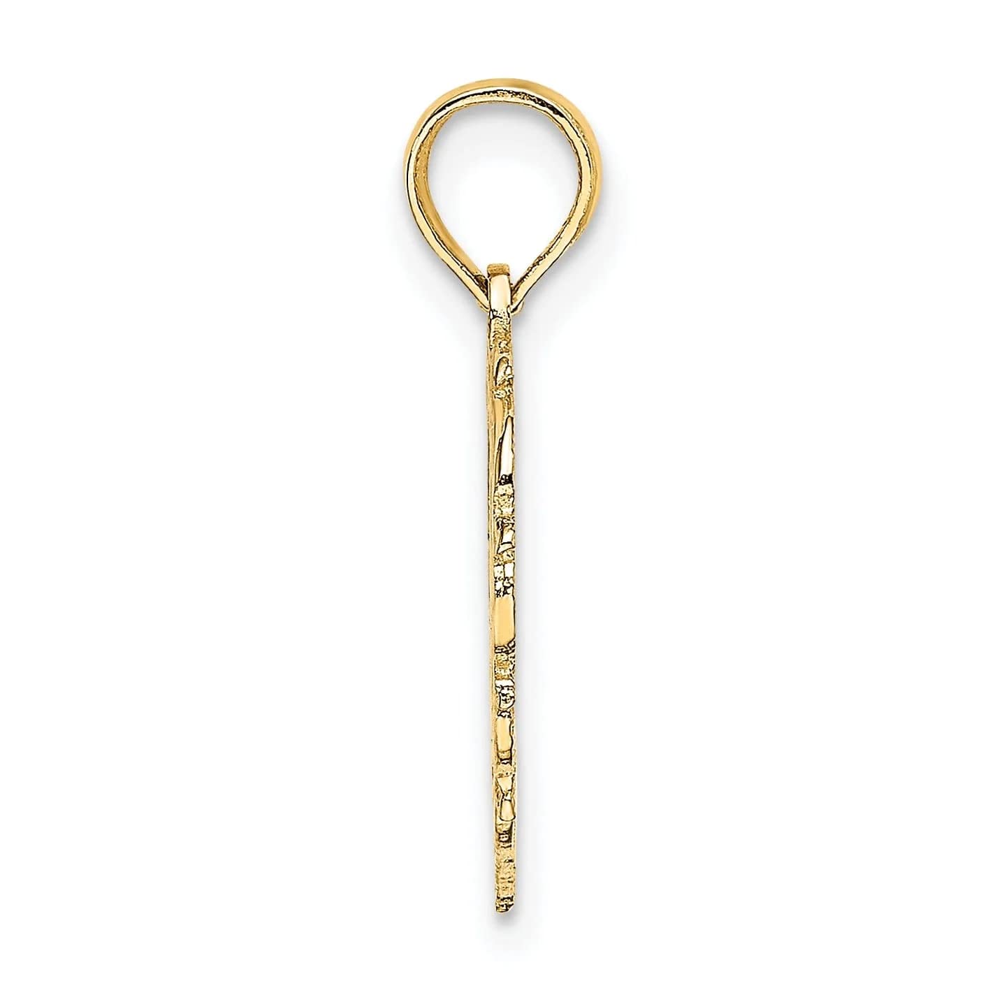 14K Yellow Gold Heart-Shaped Initial 