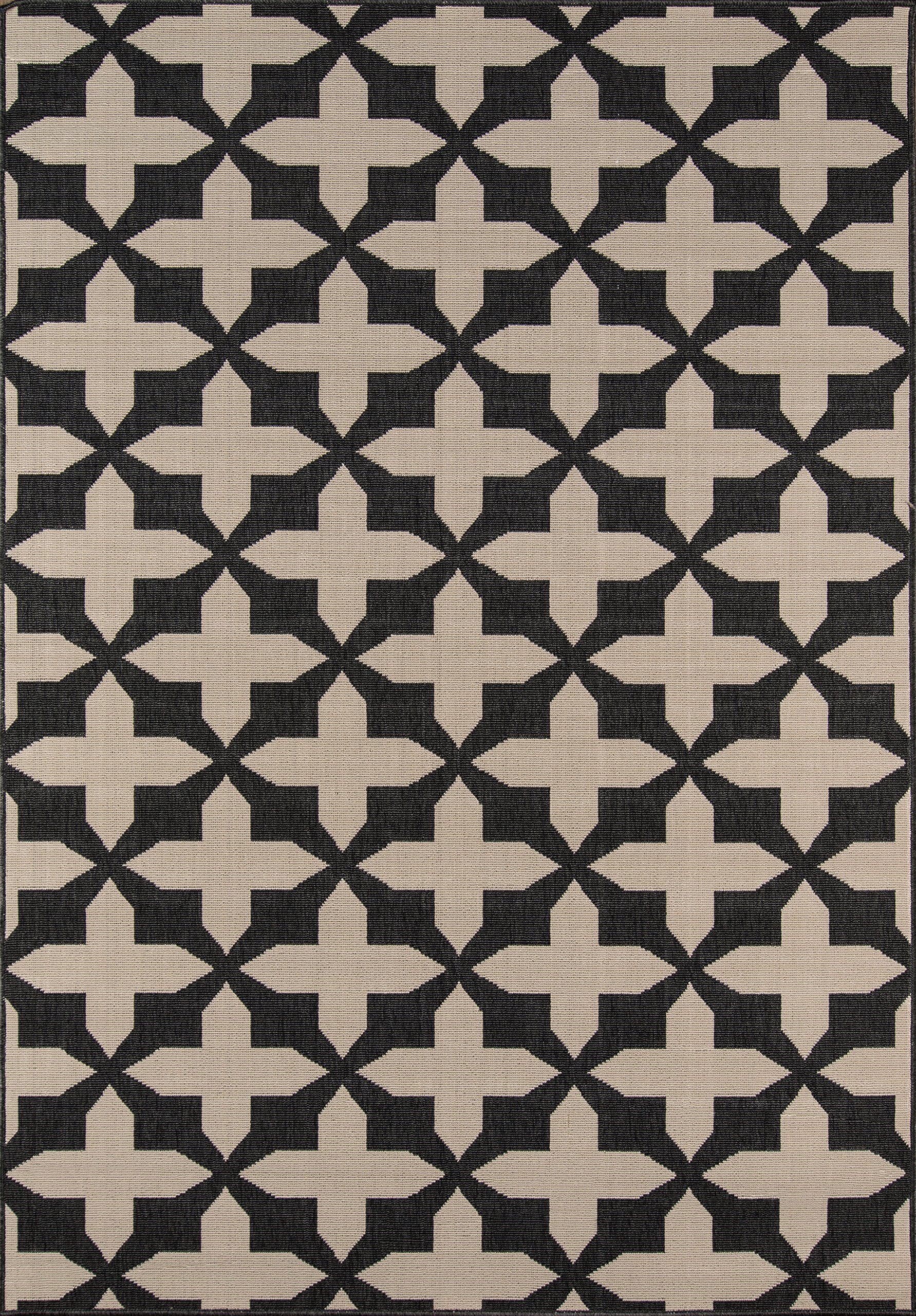 Momeni Baja Collection Contemporary Indoor Outdoor Area Rug - Easy to Clean, UV Protected, Fade Resistant - 1'8