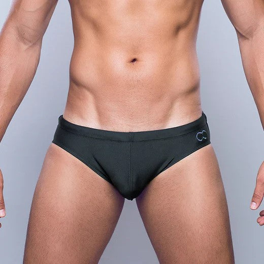2EROS Core Swim Briefs for Men - Midnight Grey - Comfortable & Stylish Swimwear for Pool, Beach & Water Sports