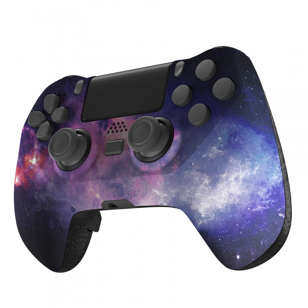 eXtremeRate DECADE Tournament Controller (DTC) Upgrade Kit for PS4 Controller JDM 040/050/055 - Nebula Galaxy Design | Enhanced Gaming Performance for Competitive Play & Esports Tournaments