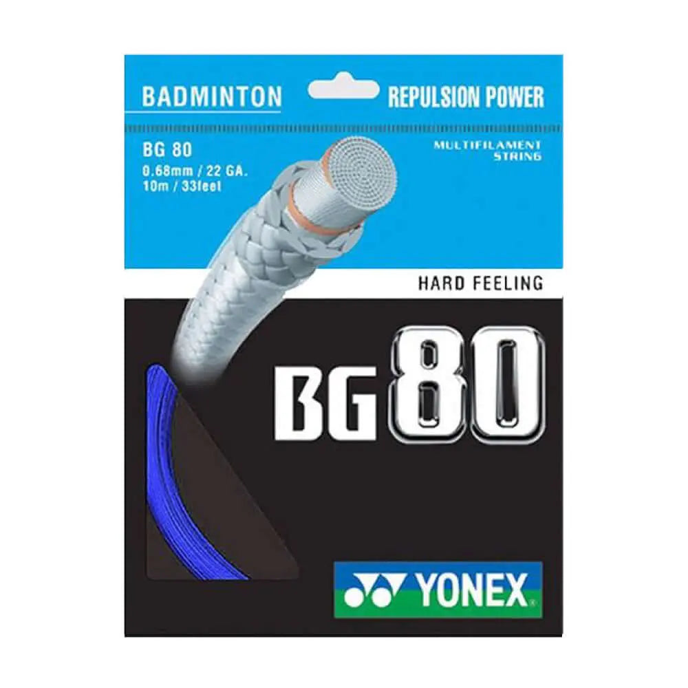 Yonex BG 80 Premium Badminton String - 10 Meter Reel (7 Color Options) | High Performance String for Competitive Play & Tournament Use