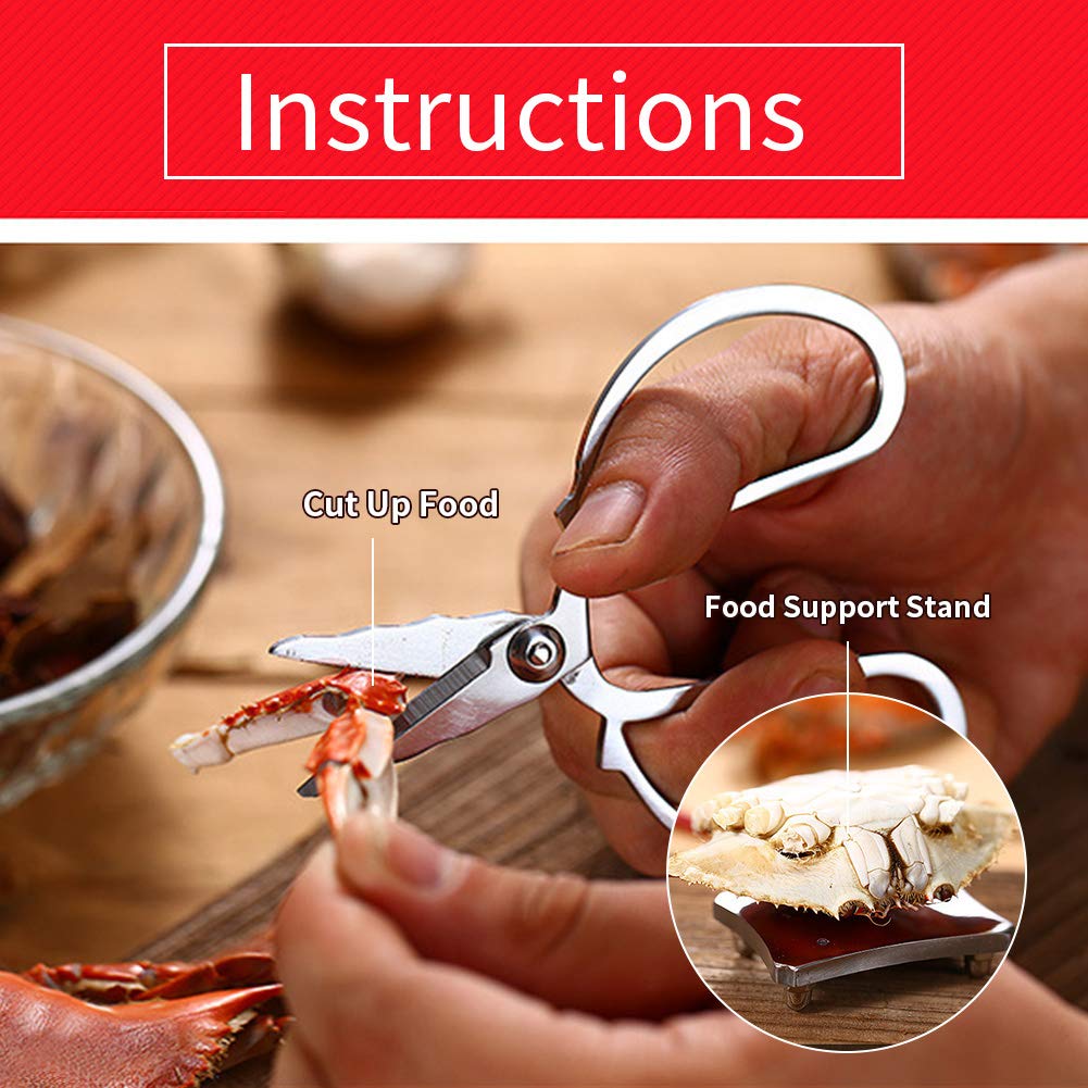 8-Piece Stainless Steel Seafood Tool Set - Lobster & Crab Crackers, Nut Openers, Claw Forks & Picks - Perfect for Seafood Lovers & Dinner Parties - Gift Ready with Elegant Packaging Box