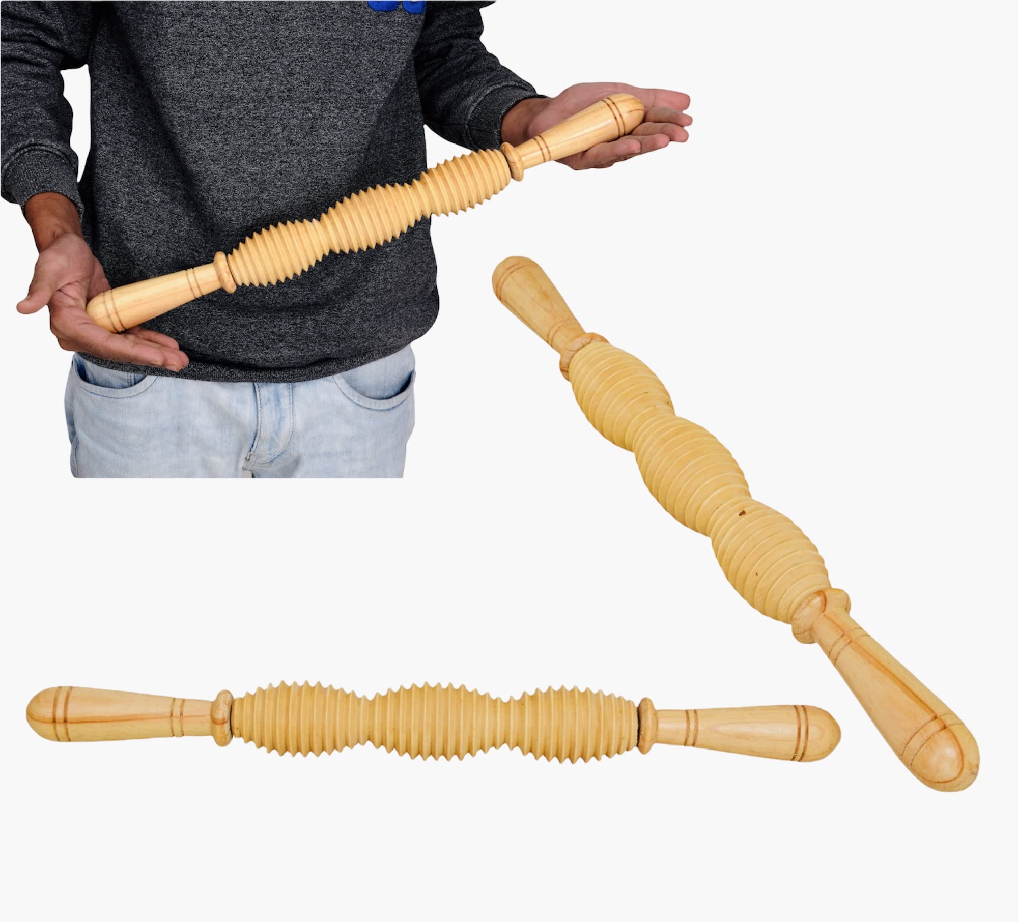 Maderoterapia Wooden Body Massage Kit - Set of 8 Wooden Massage Rollers for Relaxation, Rejuvenation & Cellulite Reduction | Full Body Wood Therapy Tools for Home Spa, Lymphatic Drainage & Self-Care Routine
