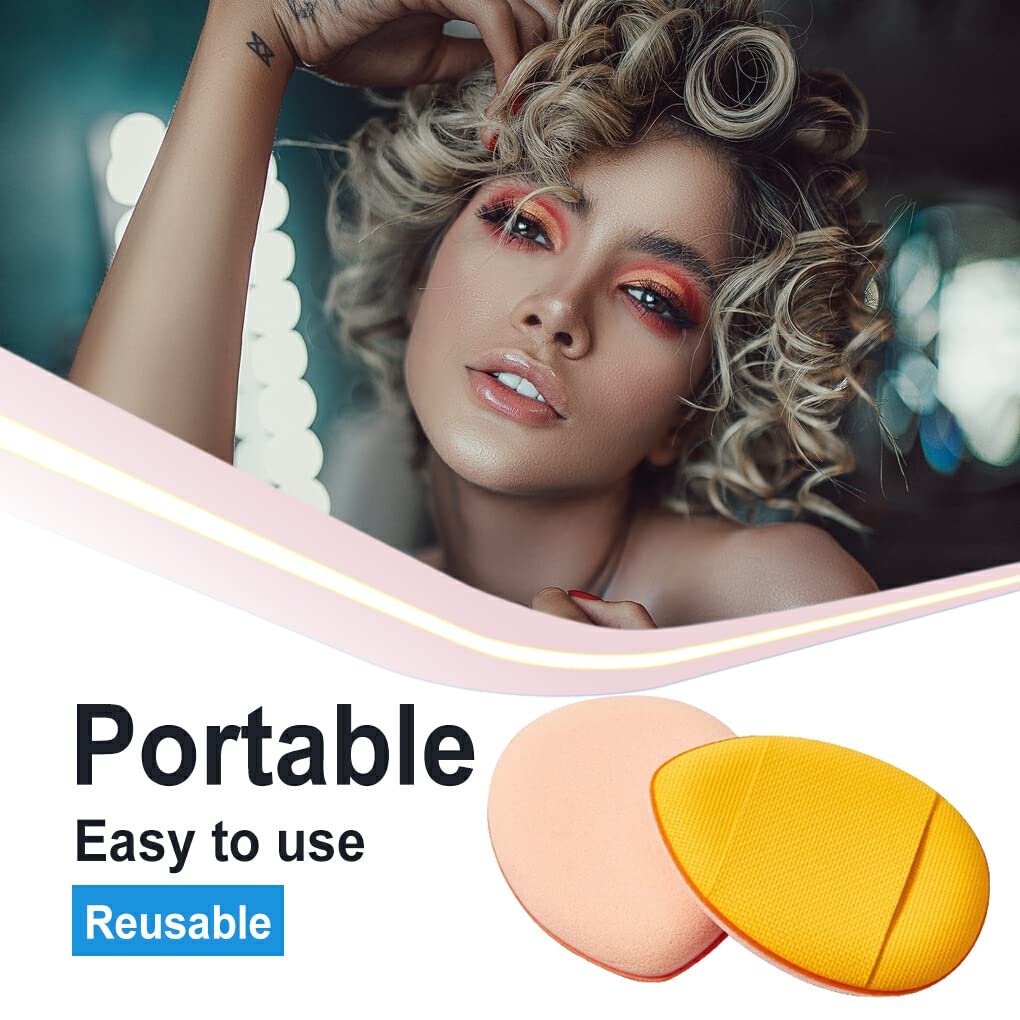 Professional Makeup Sponge & Powder Puff - Universal Concealer Blender for Foundation, Contouring & Setting Powder | Ideal for Home, Travel & Professional Use | Soft & Durable Yellow Cosmetic Sponge