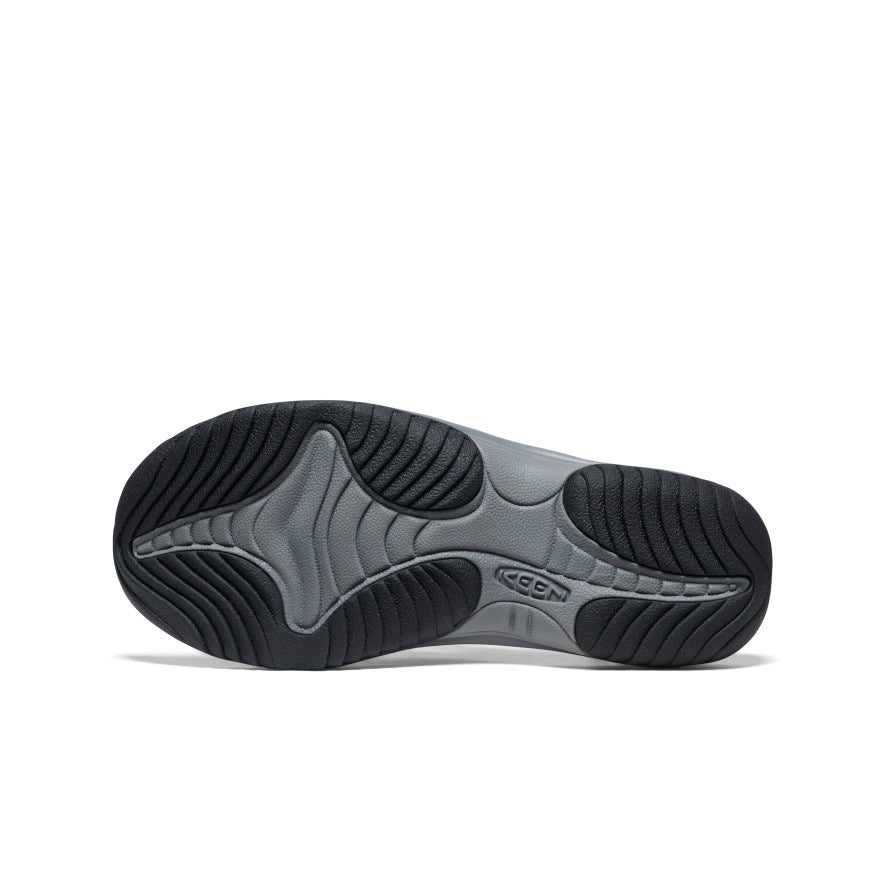 Men's Kona Leather Flip Flops - Comfortable Sandals for Beach, Pool & Casual Wear | Steel Grey/Black | Water-Resistant & Durable Summer Footwear