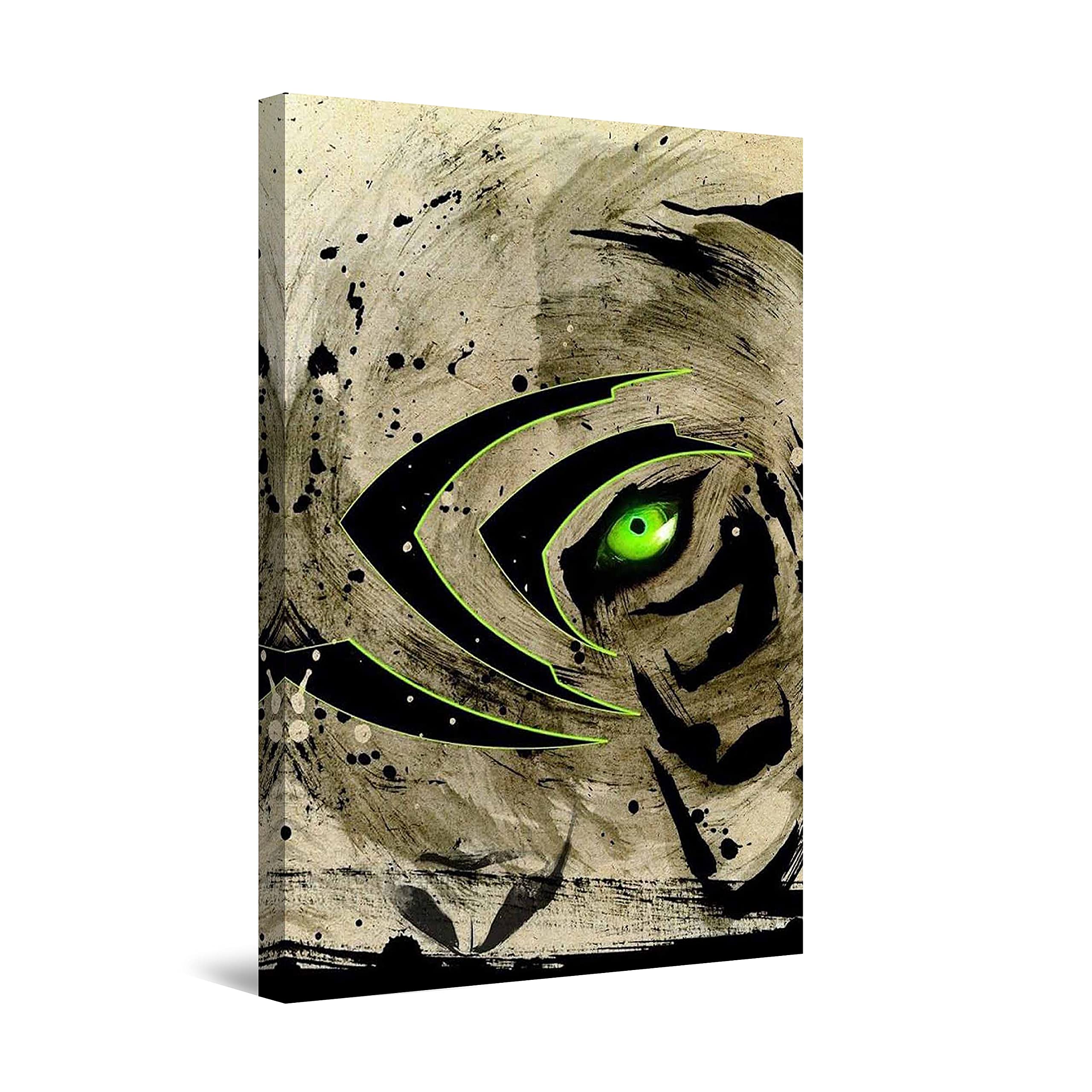 Startonight Abstract Tiger Canvas Wall Art Print - 24x36 Inch Modern Animal Painting for Bedroom, Living Room & Office Decor - Perfect for Home, Dorm & Gift Giving
