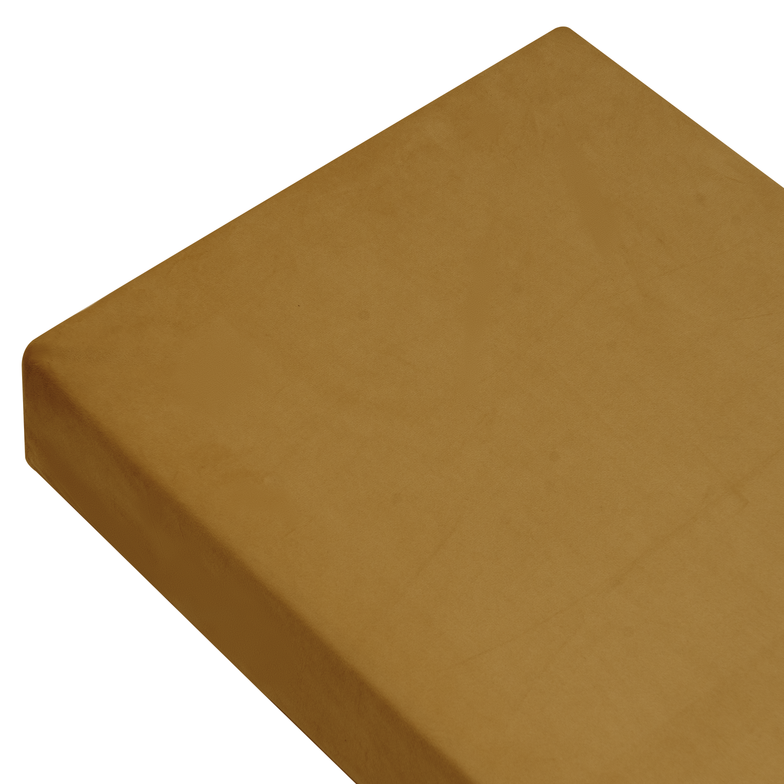 Velura Velvet Custom Bench Cushion - Mustard Yellow Sofa & Chair Seat Pad - Waterproof Outdoor Patio Furniture Cushion for Garden, Deck, and Porch Seating