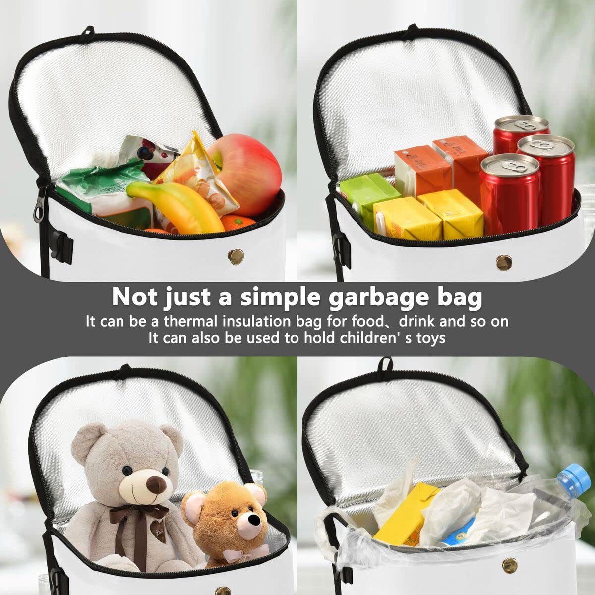 Leak-Proof Car Trash Can with Lid - MCHIVER Hedgehog Design Automotive Garbage Bin, Dustproof Vehicle Waste Basket for Storage & Organization | Perfect for Road Trips, Commuting & Family Travel Accessories