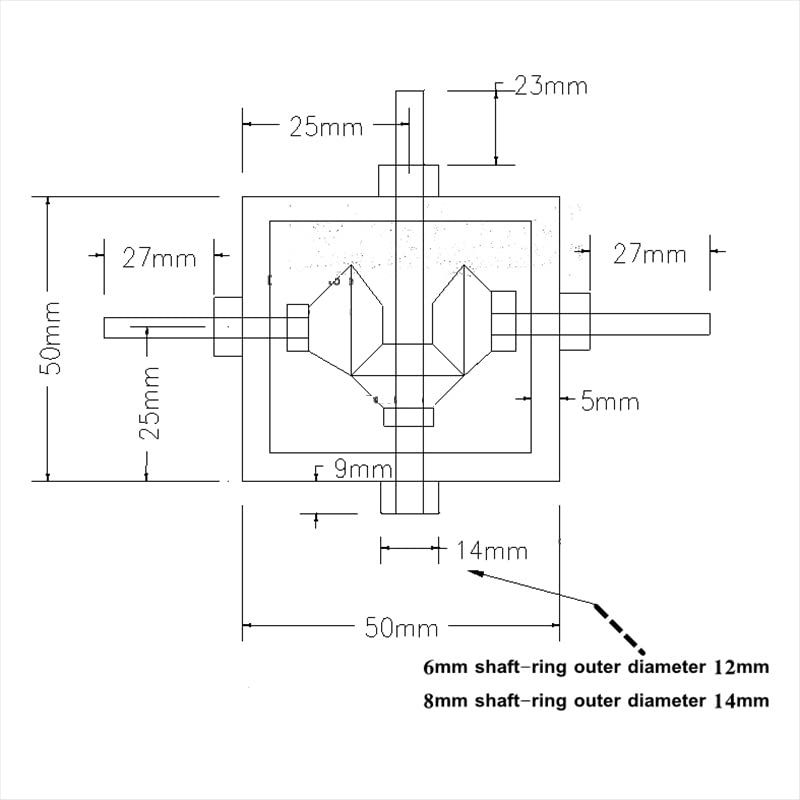 1:1 Right Angle Bevel Gearbox - 1 Module 20 Teeth 90° Angle Drive Steering Gear with 6mm Shaft - Perfect for DIY Robotics, RC Cars, and Mechanical Projects