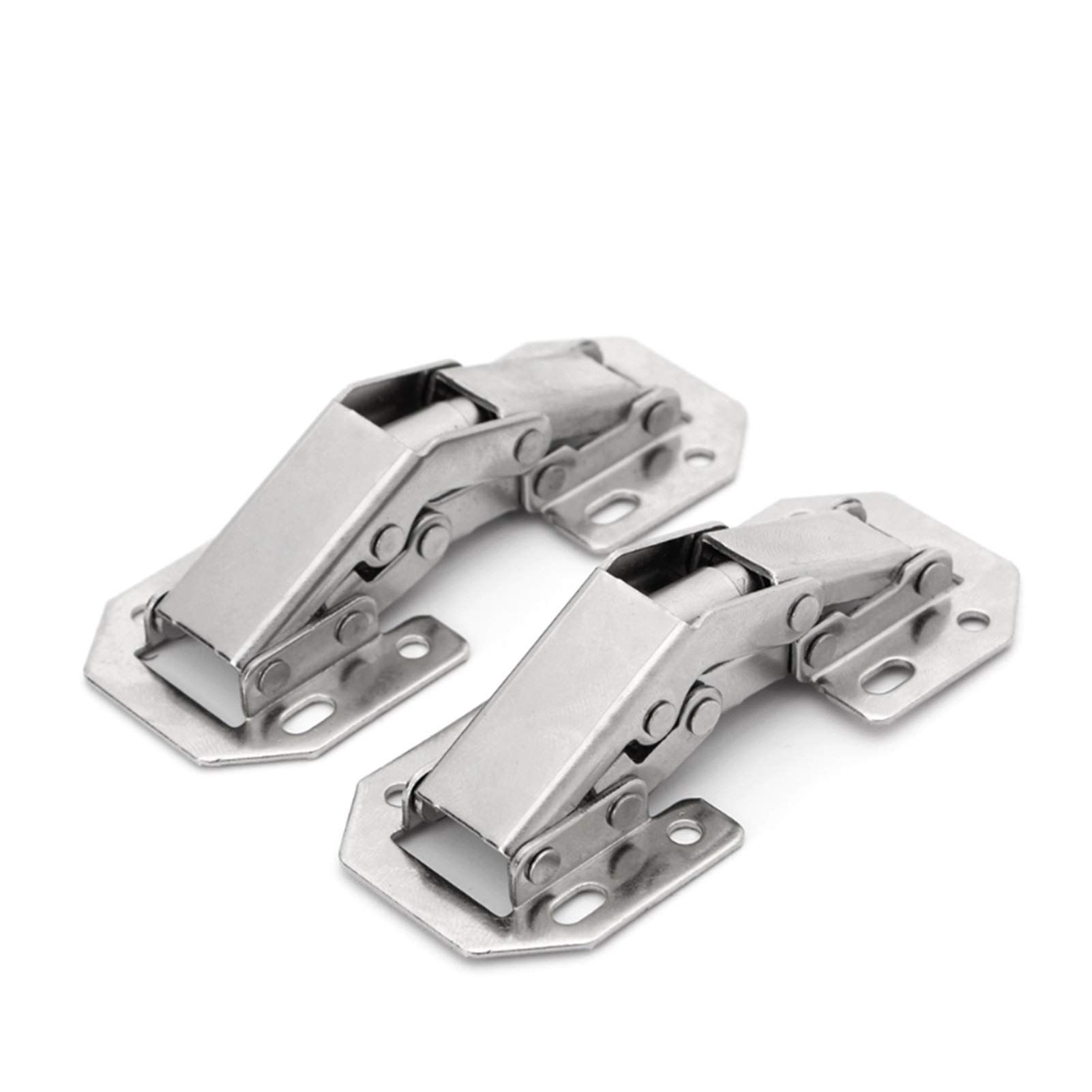 2Pcs Easy Mount DIY 90 Degree Concealed Kitchen Cabinet Hinges - Self-Closing Sprung Door Hinges for Cupboards & Cabinets - Perfect for Home Kitchen Renovation & Furniture Installation
