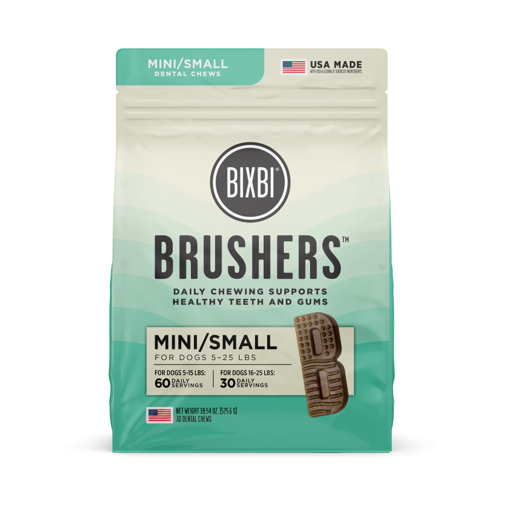 Bixbi Natural Dental Chew Treats for Small Dogs - Promotes Oral Health & Fresh Breath - Perfect for Daily Teeth Cleaning & Training Rewards