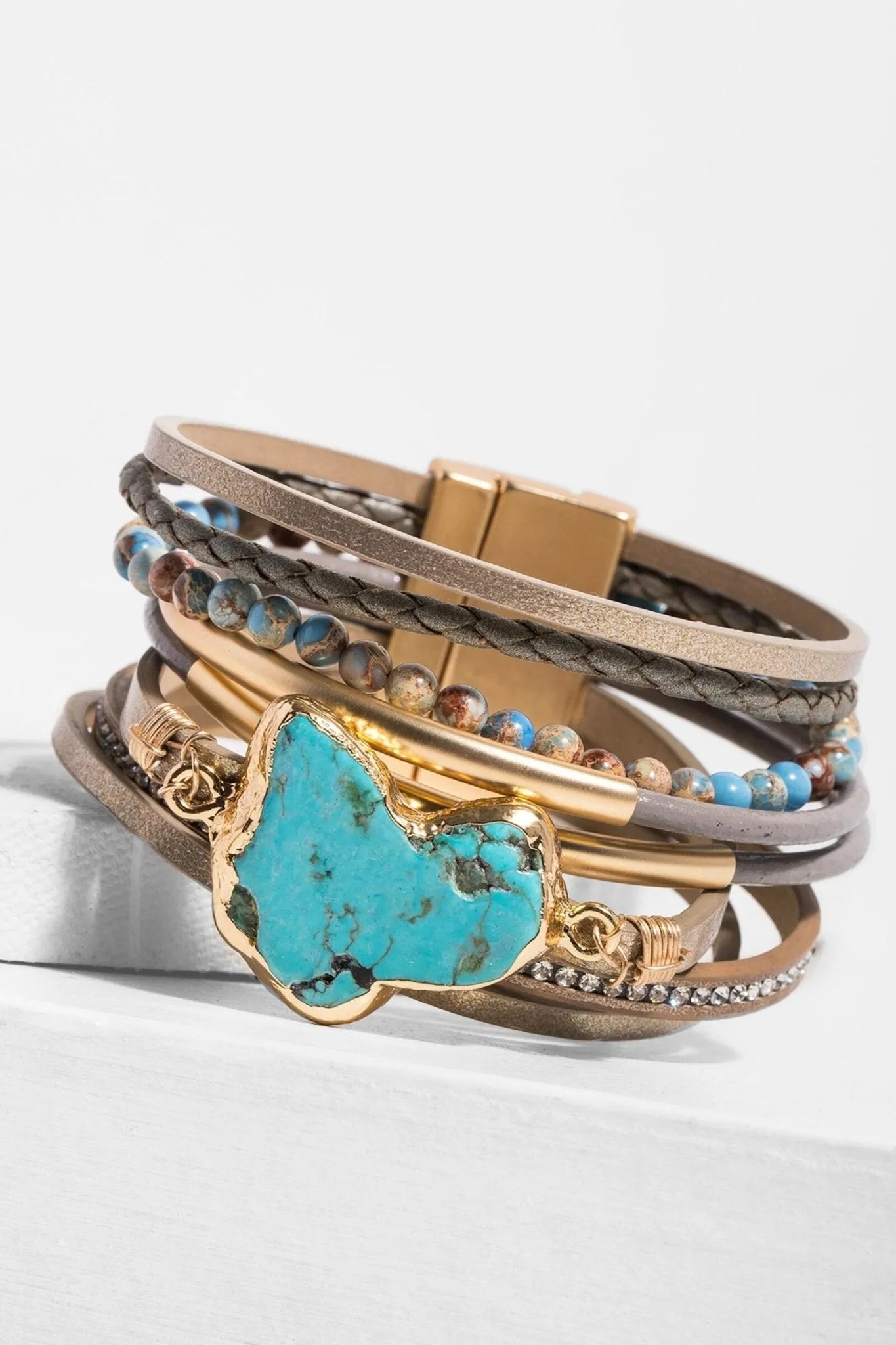 Soraya Turquoise Bracelet for Women - Handmade Beaded Boho Jewelry - Perfect for Casual Wear, Parties & Gifts