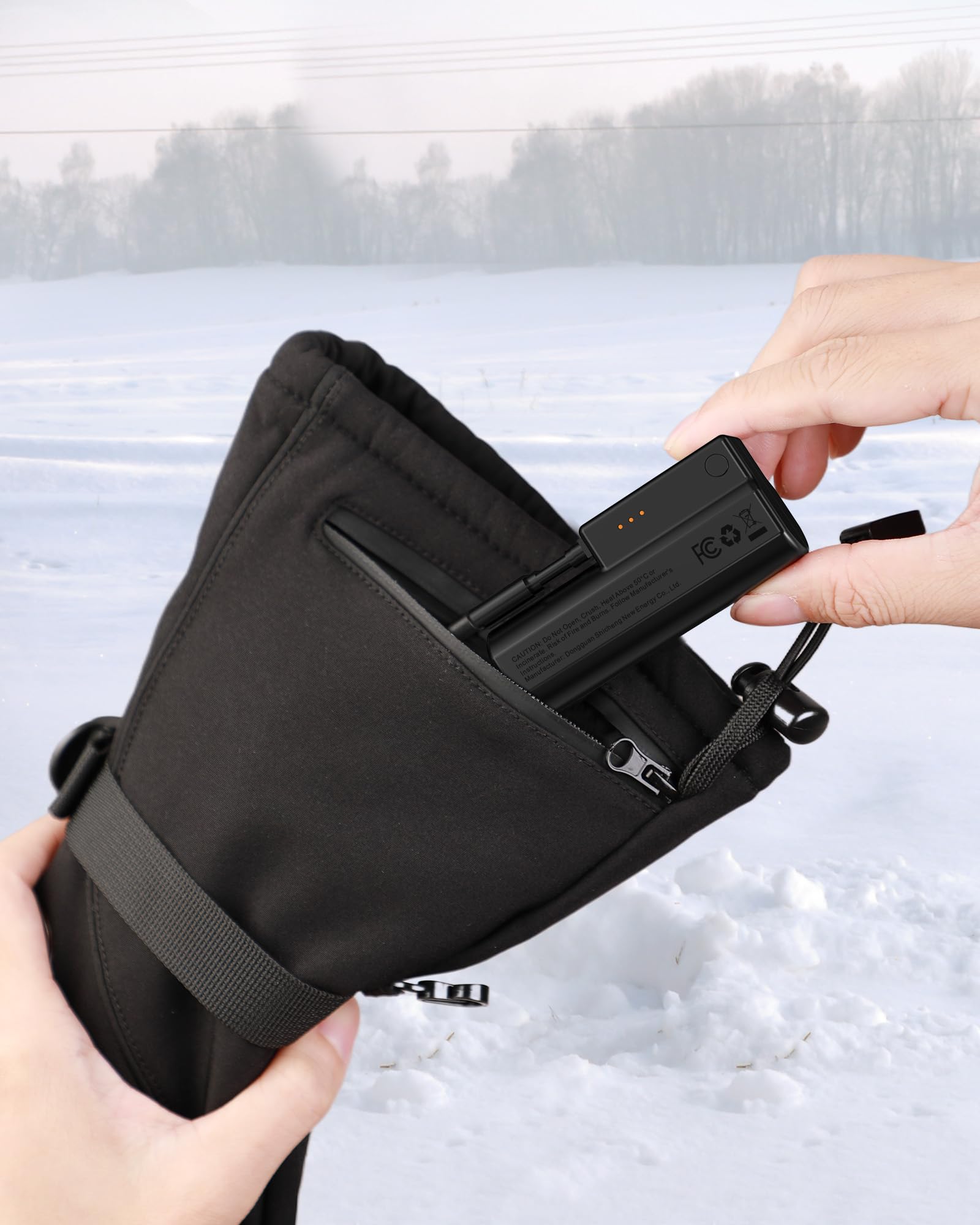 Rechargeable Li-ion Batteries for Heated Gloves & Mittens - Keep Hands Warm in Winter Outdoor Activities, Skiing, Snowboarding, and Hiking