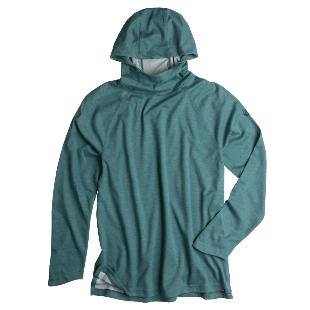 Men's Dodson UPF 50+ Work Hoodie - Hydro Heather | Sun Protective Long Sleeve Hooded Shirt for Outdoor Work, Hiking & Construction | Lightweight & Breathable Workwear