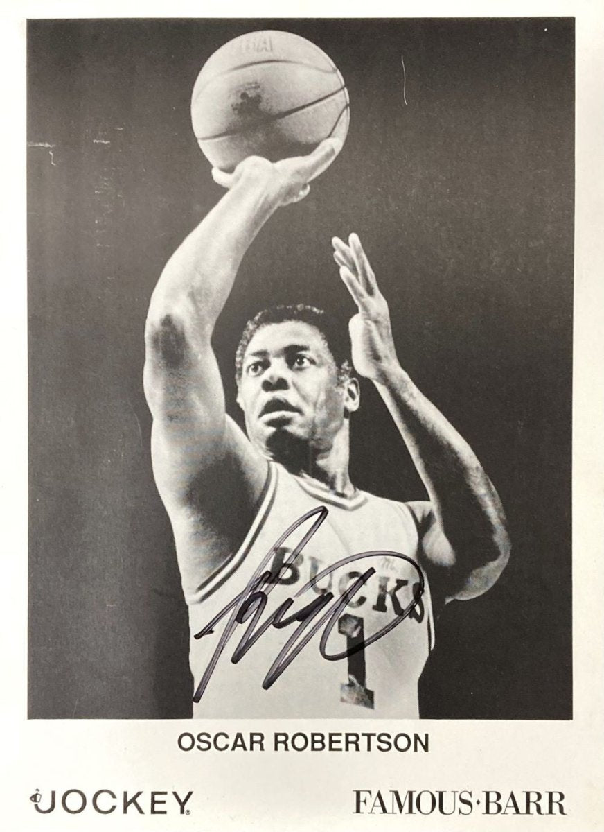 Oscar Robertson Autographed 6x8 Milwaukee Bucks Basketball Photo - Perfect for NBA Memorabilia Collectors & Sports Fans - Great for Home, Office, or Man Cave Decor