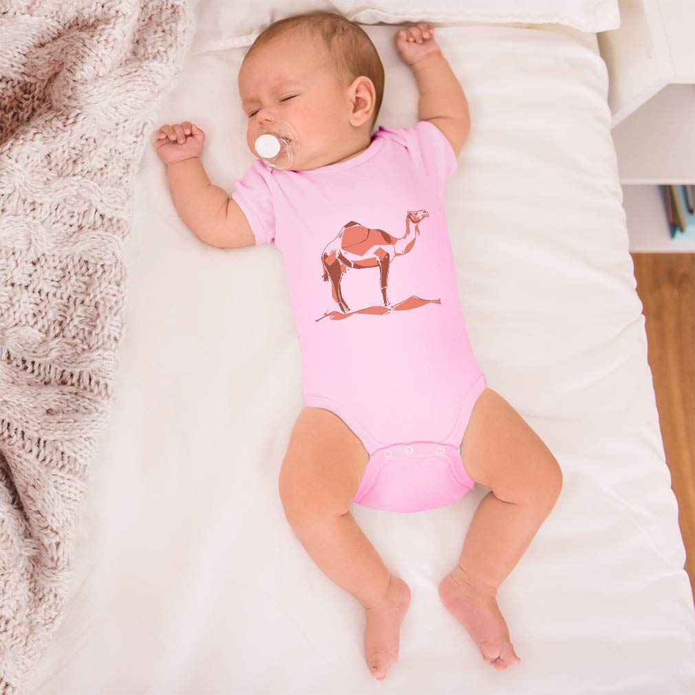 Adorable Rascals Baby Bodysuit - Camel Shadow Print - Soft Cotton Onesie for Boys & Girls | Perfect for Playdates, Photoshoots & Everyday Comfort
