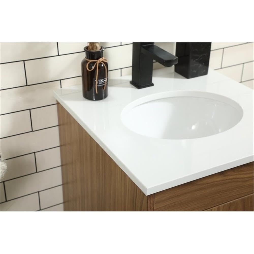 Modern 32-inch Single Bathroom Vanity with Backsplash - Elegant Grey Under Sink Storage Organizer Cabinet for Bathroom Decor | Perfect for Small Spaces, Apartments & Home Renovations