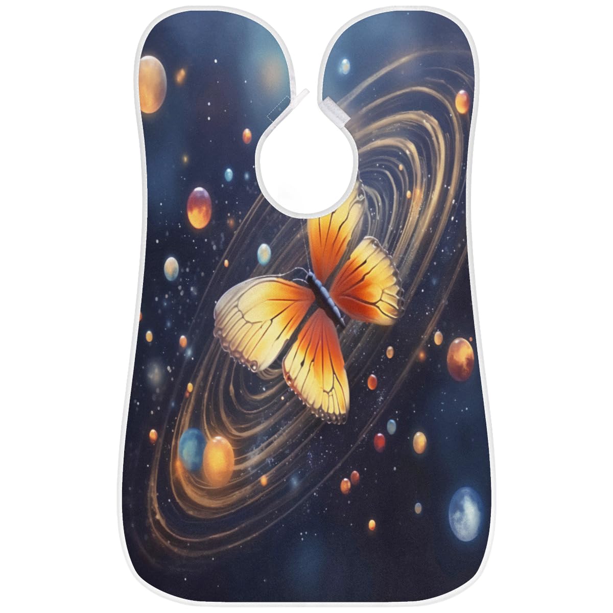 Starry Sky Butterfly Beard Shaving Bib for Men - Waterproof Hair Dye Apron & Makeup Cape for Barber Stylists - Sink Hair Catcher & Beard Trimming Accessories - Perfect for Salon, Home Grooming & DIY Haircuts