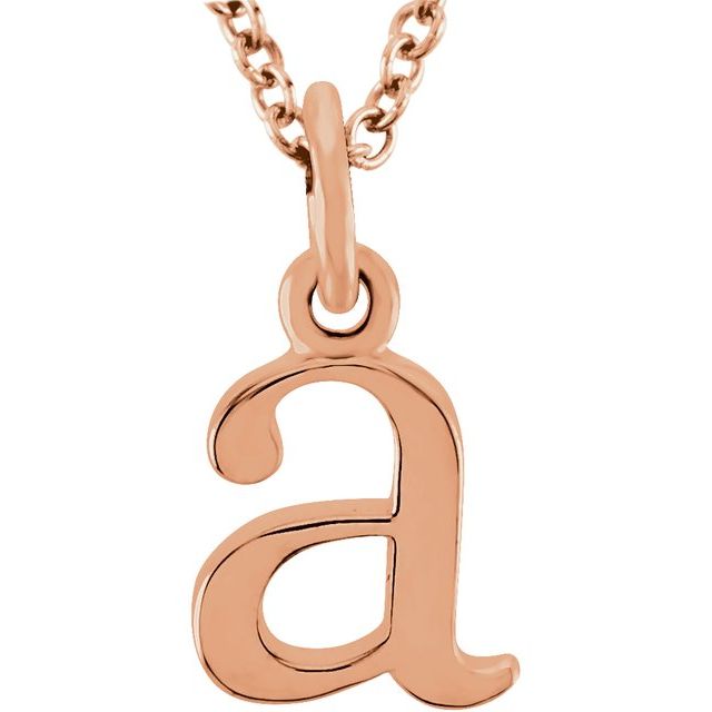 14K Gold Lowercase Initial 