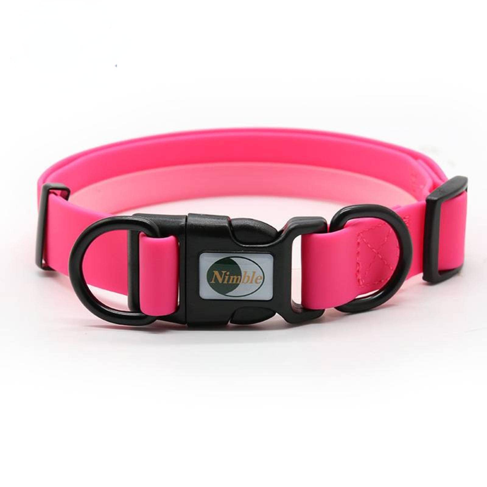 KBREE Waterproof PVC Dog Collar for Small & Medium Breeds - Adjustable Pet Walking Collar with Reflective Strips for Safety | Perfect for Daily Walks, Training & Outdoor Adventures