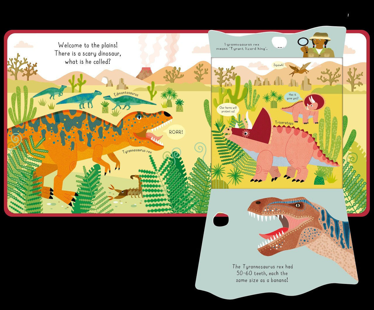 Dinosaur Board Book for Kids - Interactive Peek Inside Children's Book | Perfect for Early Learning, Bedtime Stories & Preschool Education
