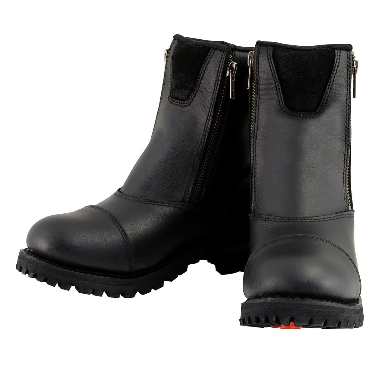 Milwaukee Leather Men's Black Smooth Plain Motorcycle Boots - Size 9 | Durable Riding Footwear for Cruiser & Harley Bikers | Perfect for Long Rides & Motorcycle Events