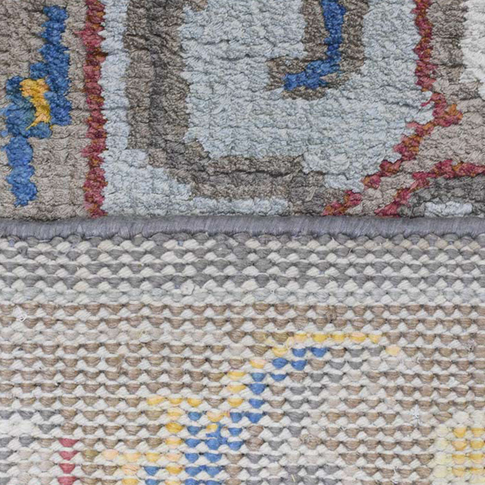 Hand Knotted Hypnotic Rug - Bohemian Style Area Rug for Living Room, Bedroom, Yoga & Meditation Space - Soft & Durable Home Decor