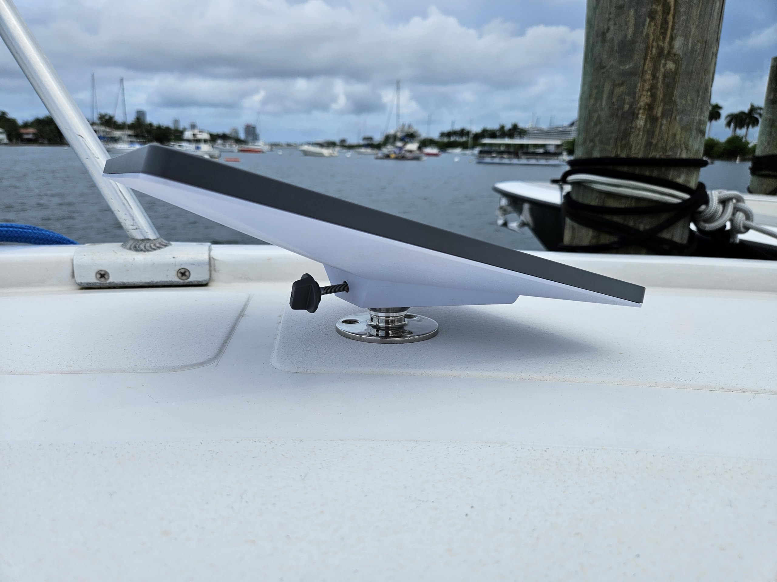 Starlink Mini Antenna Marine-Grade Fixed Mount - Heavy Duty Flat Dish Base for Boats, Yachts, Sailboats & Trawlers (LM-SMINI-FX) | Weatherproof Satellite Internet Solution for Offshore Cruising & Marine Adventures