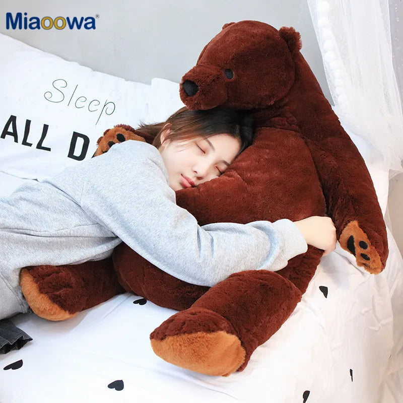**60/100cm Giant Brown Teddy Bear Plush Toy - Super Soft Stuffed Animal for Kids, Girls & Boys - Perfect Birthday Gift, Cuddle Pillow & Nursery Decor**