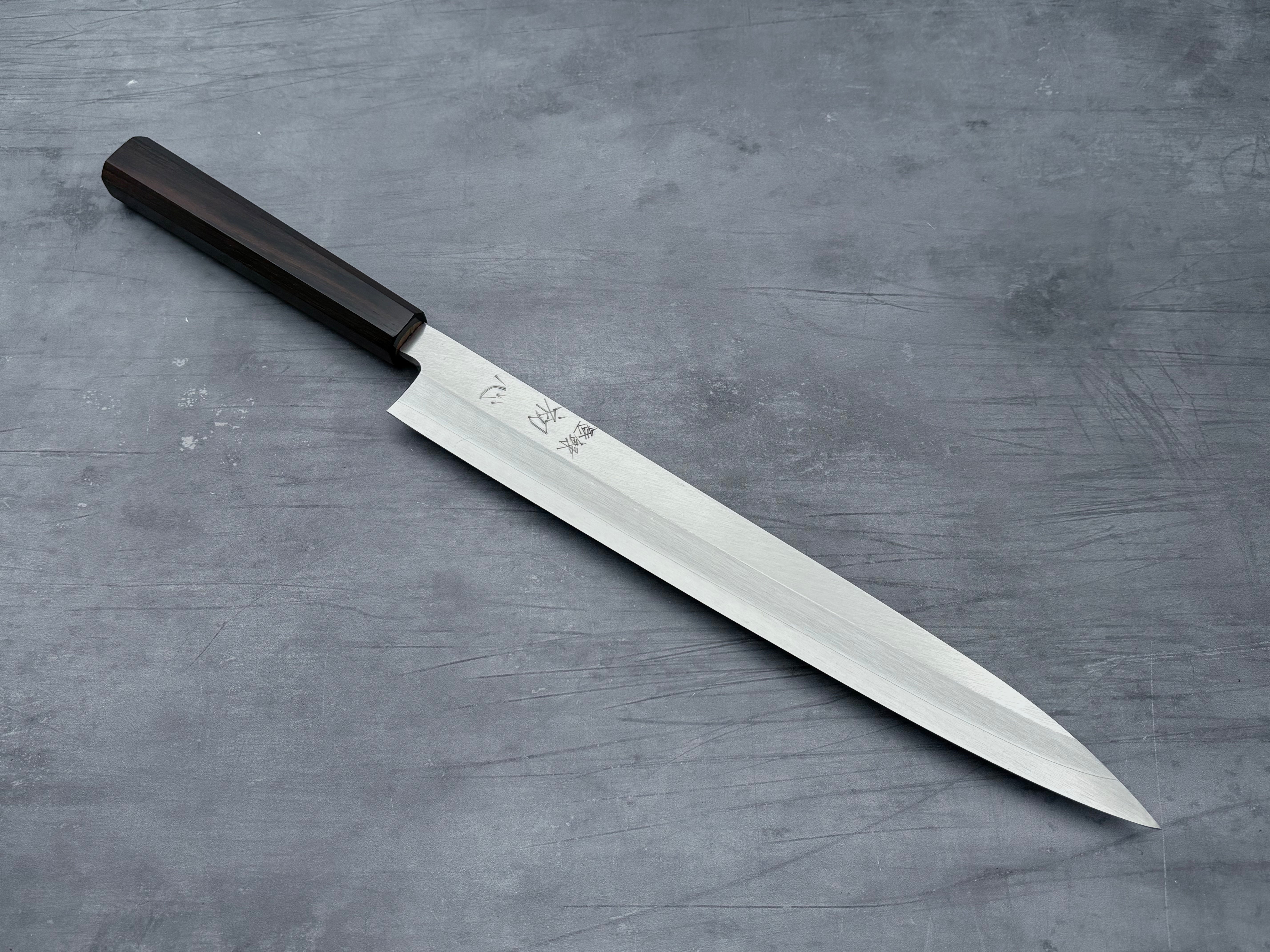 Premium Hatsukokoro Myojin Silver 3 Yanagiba 300mm Japanese Sushi Knife - Professional Sashimi & Sushi Making Tool for Chefs & Home Cooks