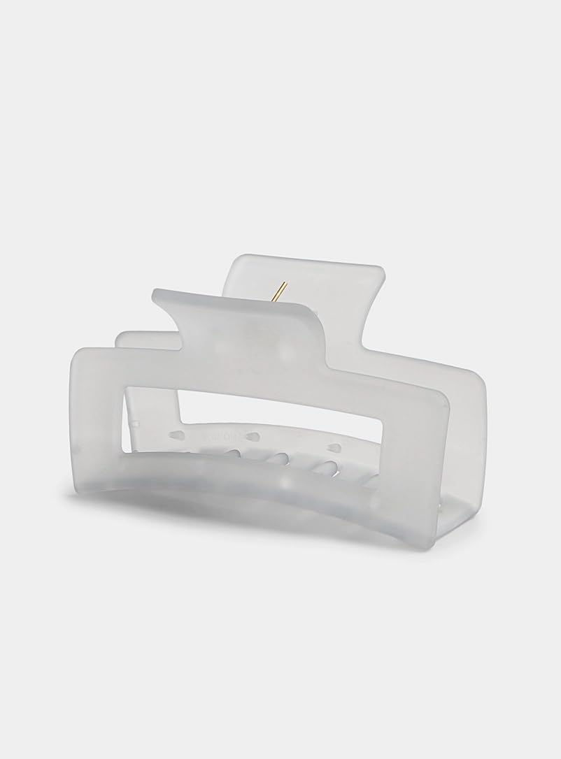 HOME13™ Matte Transparent Large Rectangle Hair Claw Clips - Non-Slip Powerful Hair Clips for Women & Girls (8 Pack, Multicolor) - Perfect for Thin & Thick Hair Styling, Work, School & Everyday Use