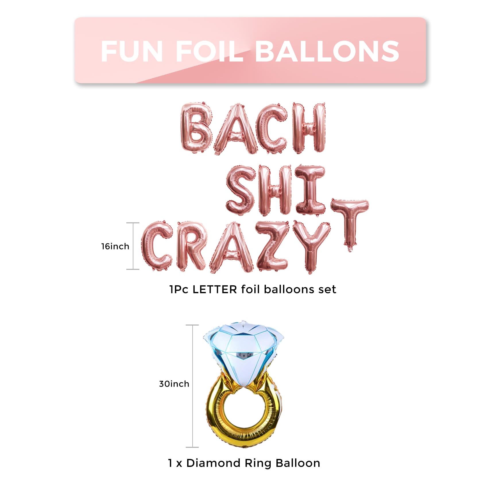 Naughty Bachelorette Party Decorations - Bridal Shower Balloons & Party Favors for Bride-to-Be | Perfect for Nashville Bachelorette Parties & Crazy Bach Celebrations