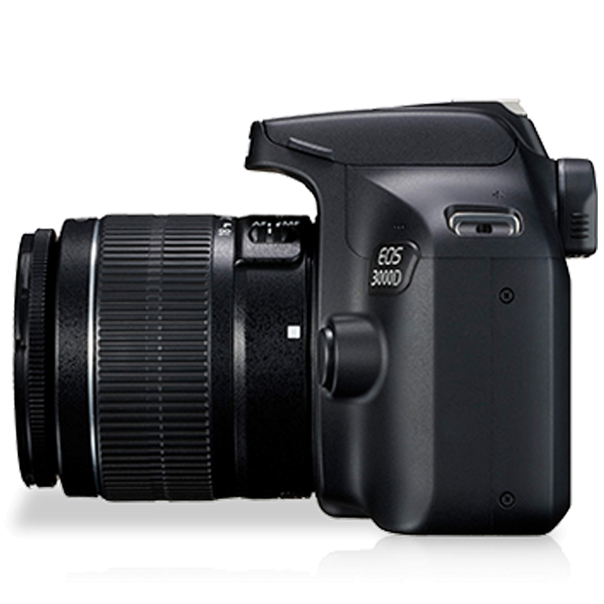 Canon EOS 3000D (Rebel T100) DSLR Camera Bundle with 18-55mm Lens, 32GB SD Card, Tripod & Case - 18pc Photography Kit (Renewed) | Perfect for Beginners, Travel & Portrait Photography