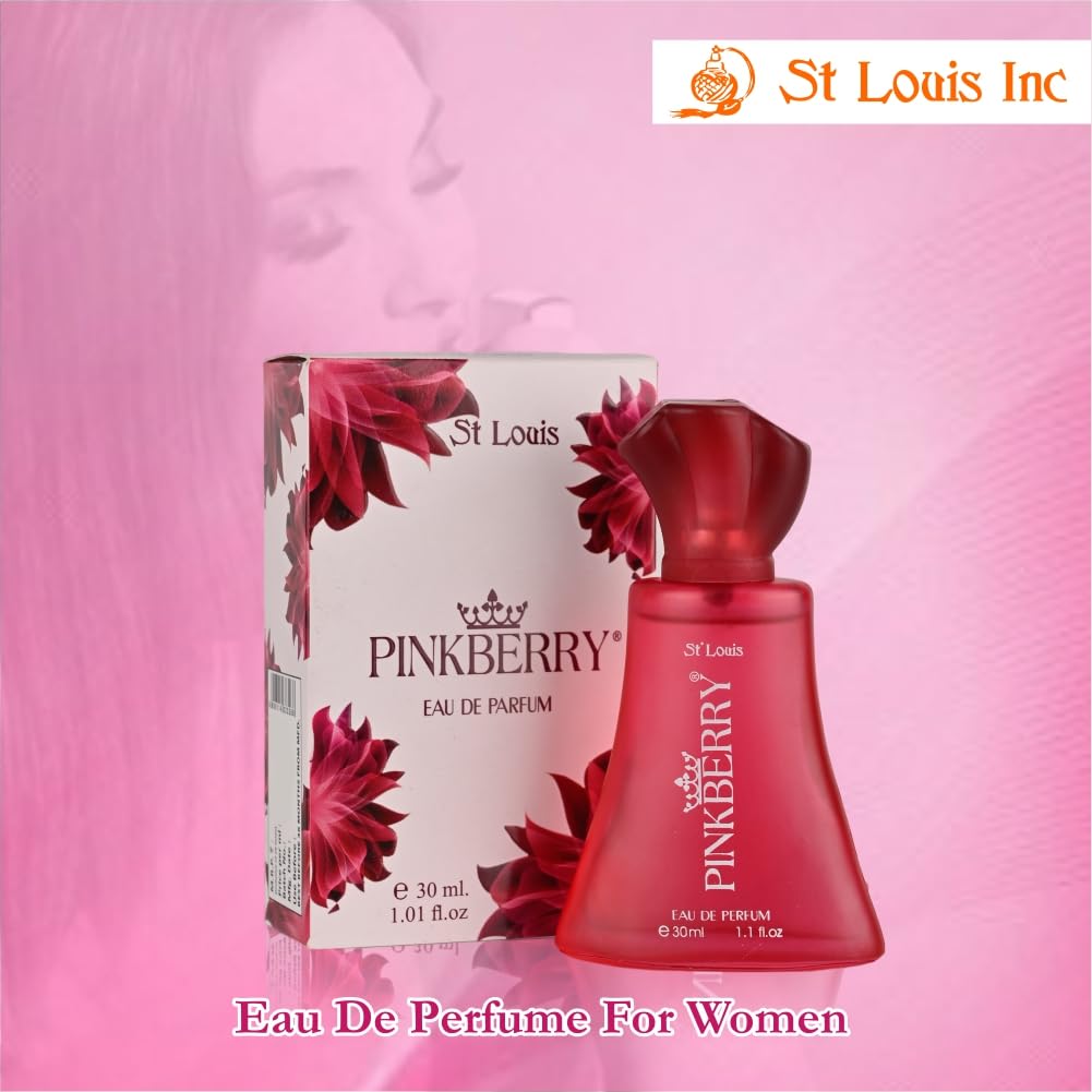 St. Louis Pink Berry Perfume for Women - 30ml Floral Fruity Fragrance, Long Lasting Eau de Parfum - Perfect for Date Night, Office & Everyday Wear