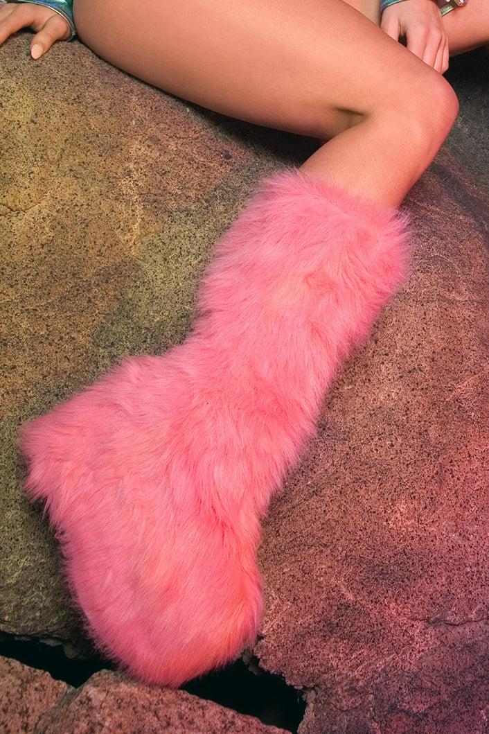 Pink Fuzzy Boots for Women - 500 Soft Cozy Winter Boots for Cold Weather, Indoor/Outdoor Wear, Fashion Comfort & Warmth