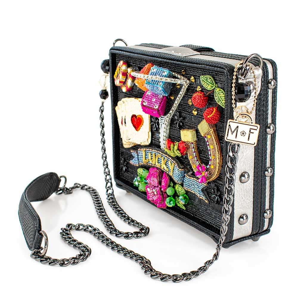 Mary Frances Lady Luck Crossbody Purse - Stylish Black Leather Handbag for Women | Perfect for Parties, Date Nights & Everyday Use
