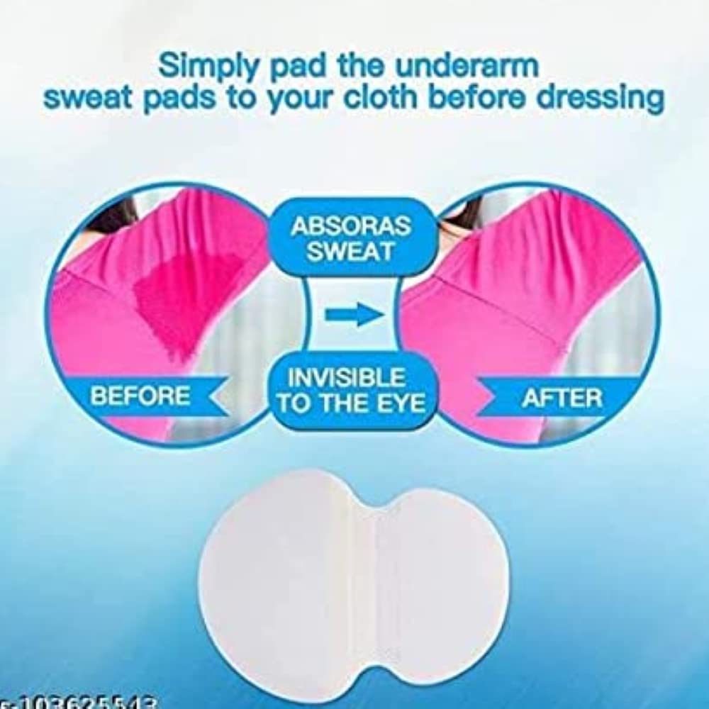 Feelhigh Disposable Underarm Sweat Pads - 100% Cotton, Odor Control & Invisible Protection for Shirts - Perfect for Workouts, Business Meetings & Hot Weather