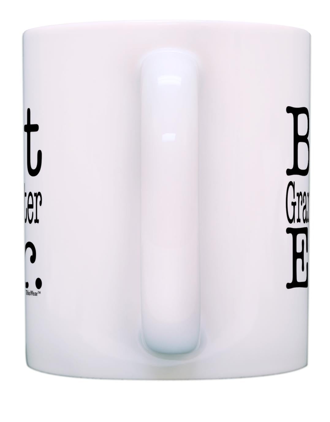 Best Granddaughter Ever Gift Set - 2 Pack 11oz Ceramic Coffee Mugs & Tea Cups (White) - Perfect Birthday Gift for Granddaughters, Coffee Lovers & Tea Drinkers - Ideal for Family Gatherings, Grandparents Day & Special Occasions