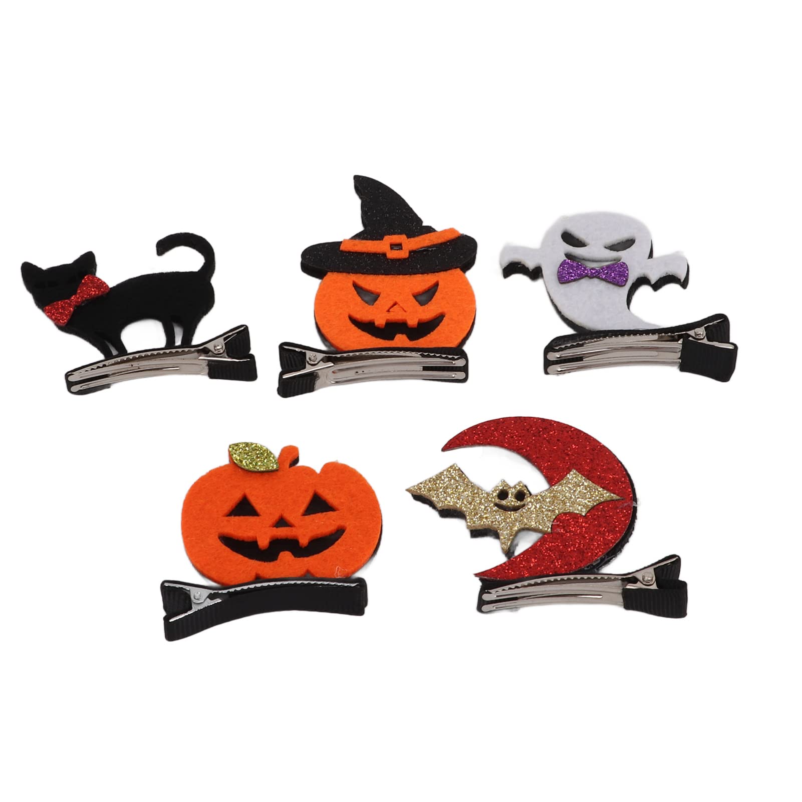 10PCS Halloween Hair Clips for Girls - Bat, Pumpkin, Ghost, Cat & Witch Hat Alligator Barrettes - Cute Costume Accessories for Kids, Women & Cosplay - Perfect for Halloween Parties, School Events & Trick-or-Treating