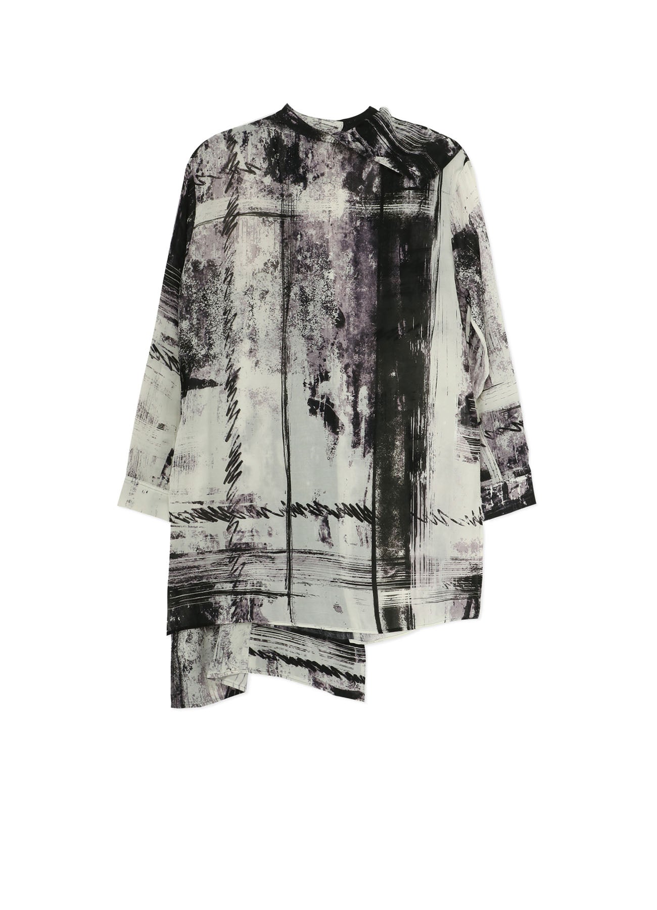 CU/LAWN Blurred Check Back Tie Blouse - Stylish Women's Fashion Top for Casual Outings & Office Wear