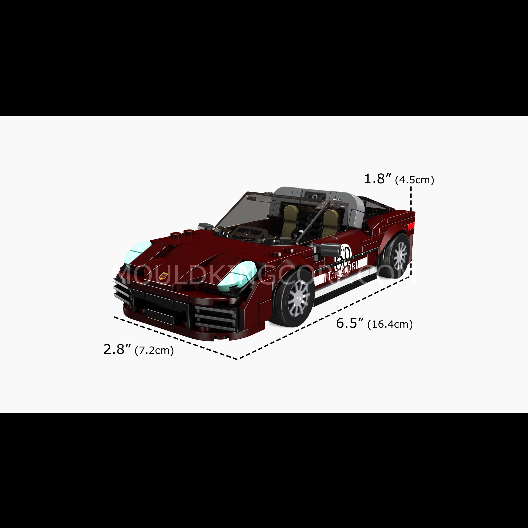 Mould King 27060 911 Targo Supercar Building Blocks Set - 262 PCS STEM Toy for Kids & Adults | Creative DIY Model Car Kit for Collectors, Birthday Gifts & Home Decoration