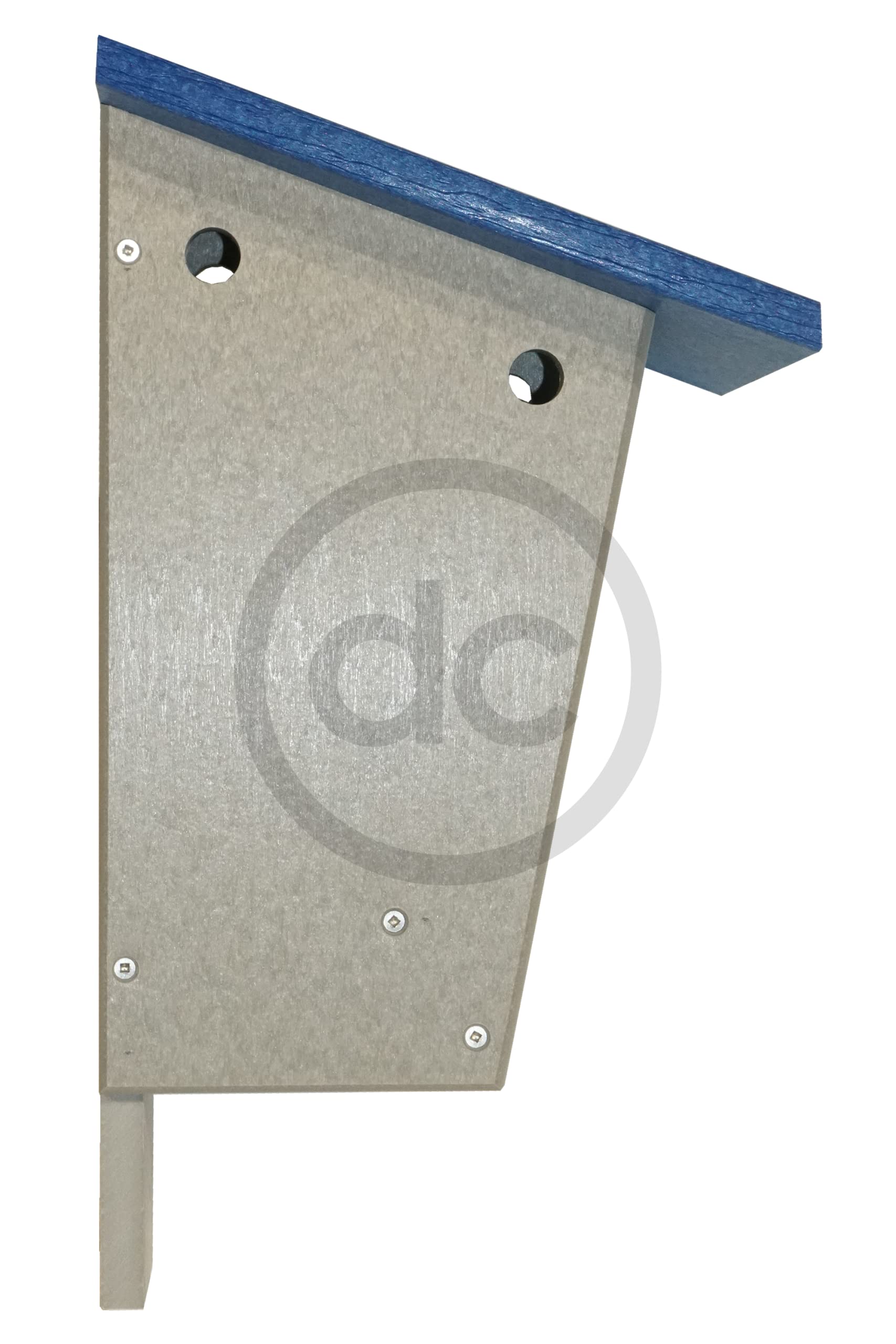 Bluebird Nest Box - Durable Plastic Poly Birdhouse for Outdoor Use | Post or Wall Mount | All-Weather Sparrow-Resistant Design | Handcrafted in USA (Blue & Light Gray) | Perfect for Backyard Birdwatching & Garden Decoration
