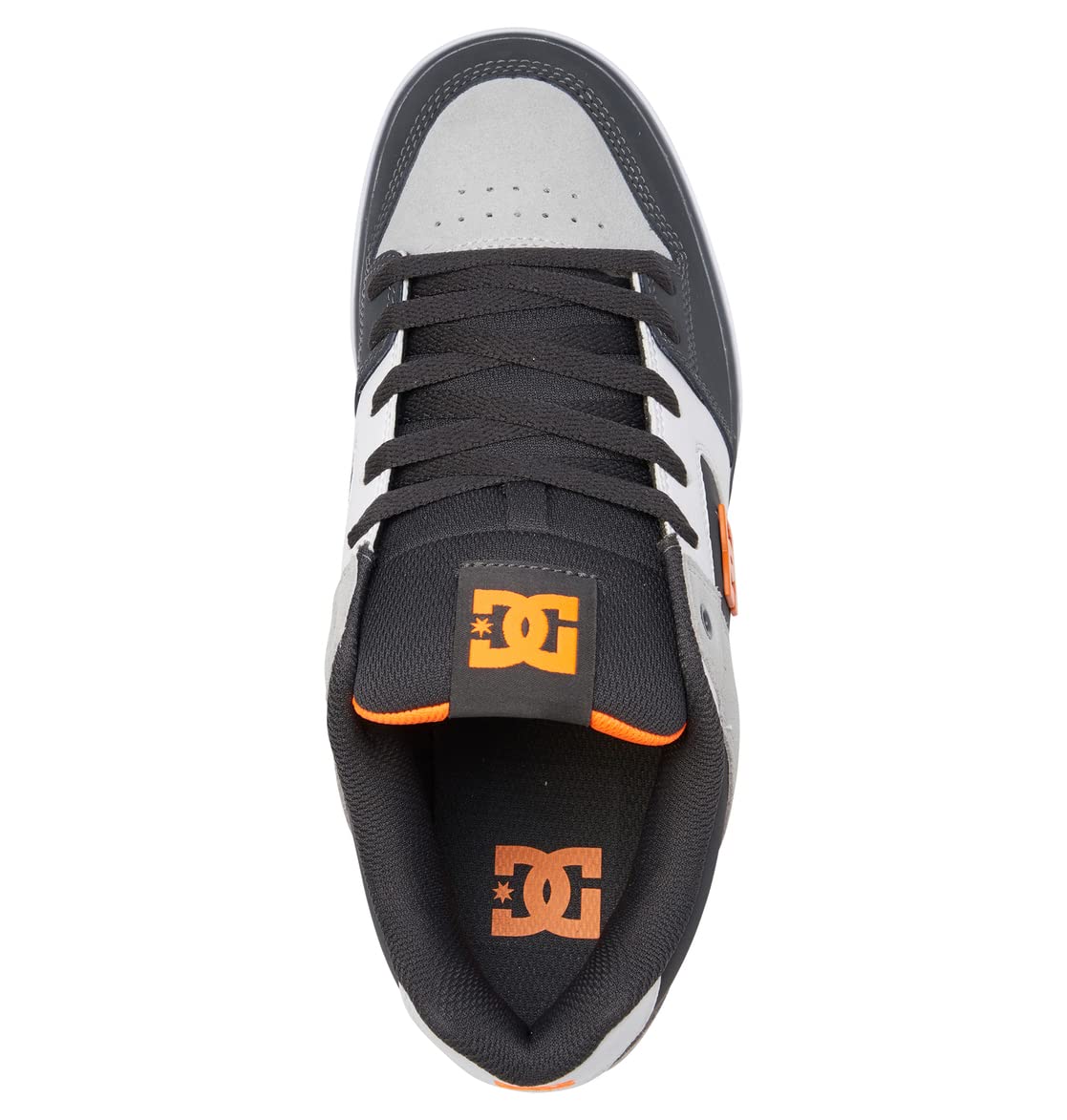 DC Shoes Pure Men's Skate Trainers - Grey & Orange Colorway | US Size 8 | Durable Skateboarding Shoes for Street & Park Riding