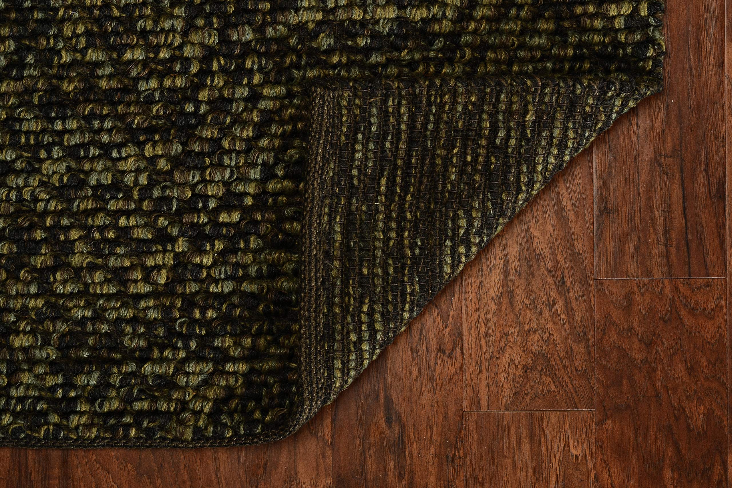 KAS Oriental Rugs Porto Collection Herringbone Area Rug 5' x 8' Mocha Heather - Soft Bohemian Style Rug for Living Room, Bedroom & Office Decor