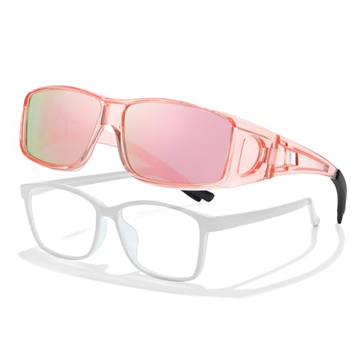 A11 Rose Gold Frame Rose Gold Polarized Mirrored Lens Wrap Around Sunglasses