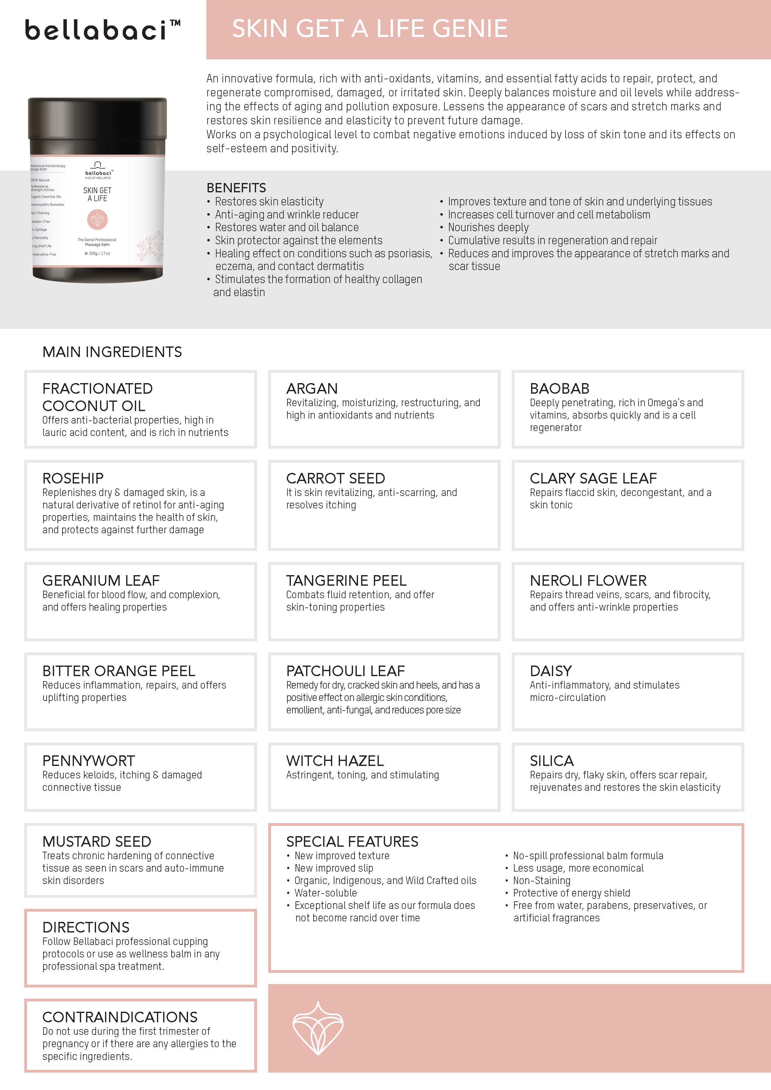 Bellabaci Skin Get A Life Wellness Balm - 17.63 oz (500g) Natural Moisturizing Body Cream for Dry Skin | Perfect for Massage, Aromatherapy & Daily Skincare Routine