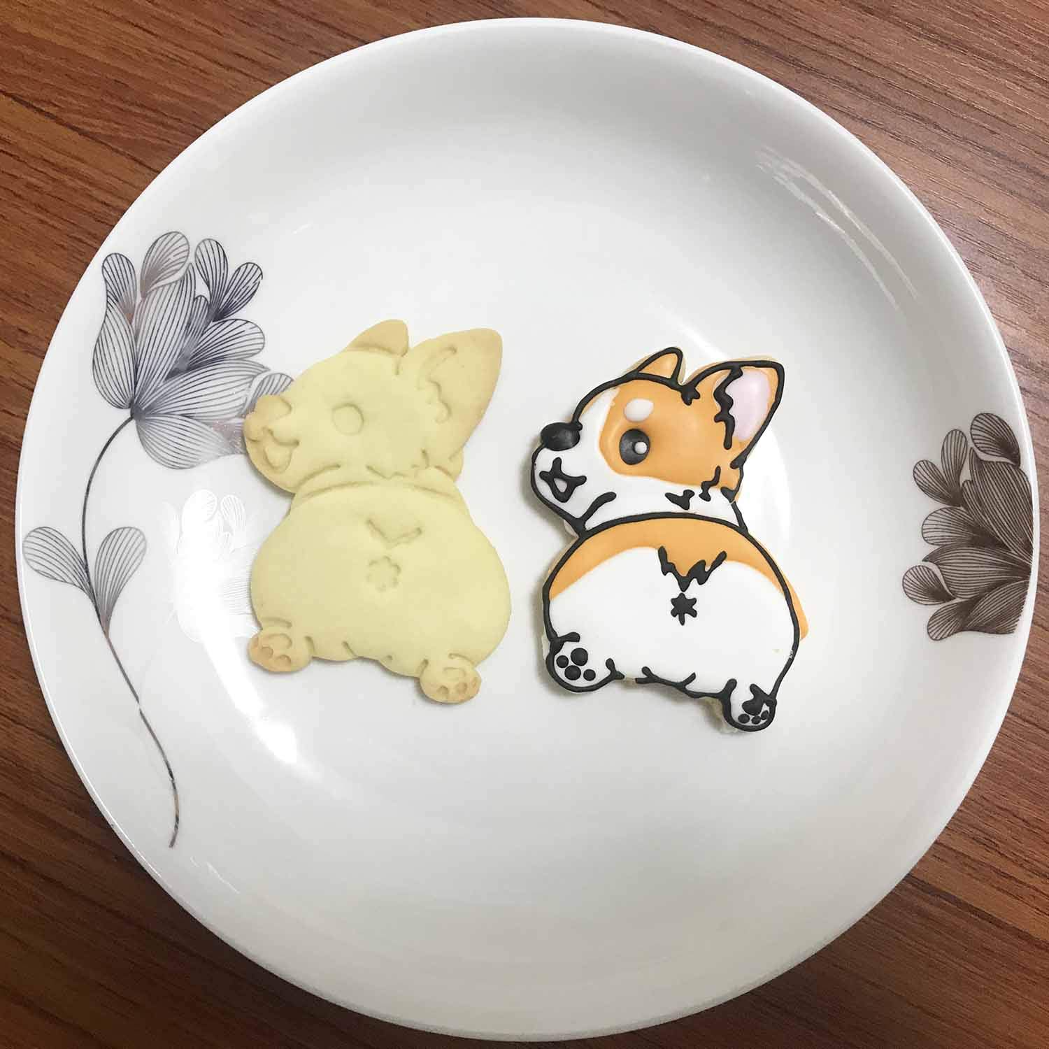 Corgi Butt Cookie Cutters - Dog Bone Shaped Cookie Molds for Baking, DIY Dog Treats, Corgi Themed Desserts - Perfect for Dog Lovers, Birthday Parties & Pet-Themed Events