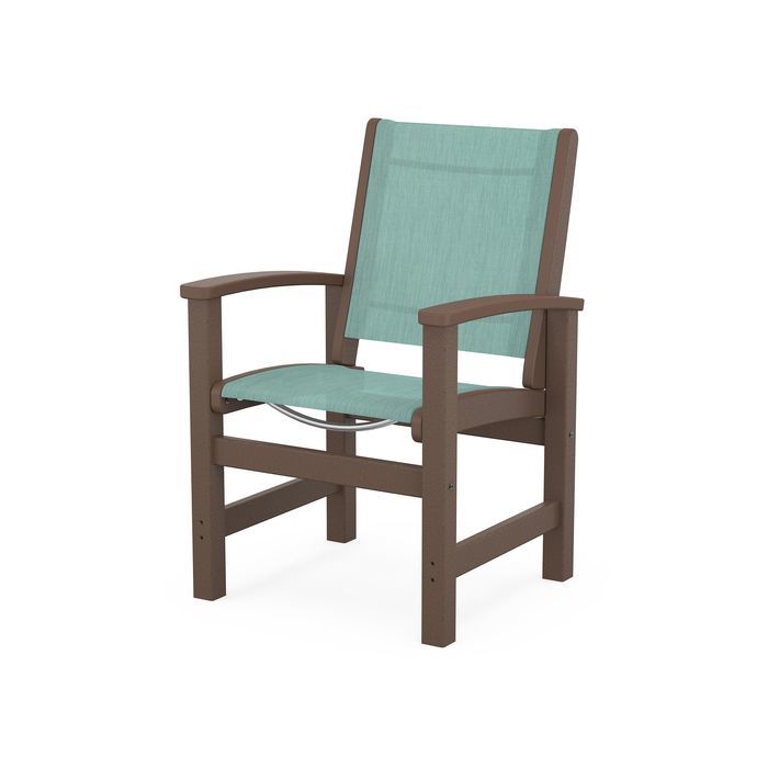 POLYWOOD Coastal Dining Chair - Weather-Resistant Outdoor Furniture, All-Weather Adirondack Chair for Patio, Deck, Garden & Poolside - Perfect for Backyard, Beach House & Waterfront Dining